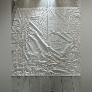 Pottery Barn Cream Fabric Shower Curtain